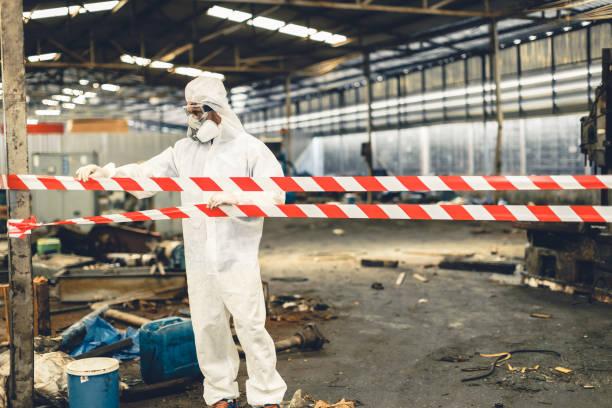 Professional Sewage Cleanup technician working in Zamora, CA